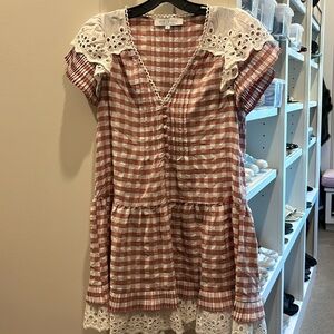 Hunter Bell size small gingham and lace dress